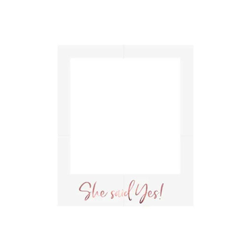 Picture of SELFIE PHOTO FRAME SHE SAID YES ROSE GOLD 50X59.5CM